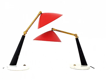 Pair of table lamps by Oscar Torlasco for Stilux, 1950s