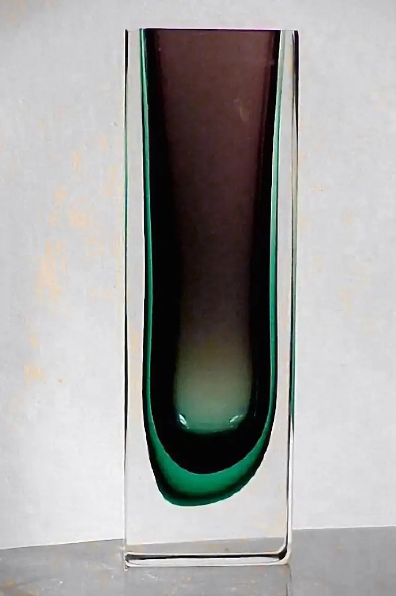 Submerged glass vase by Flavio Poli for Seguso, 1960s 4