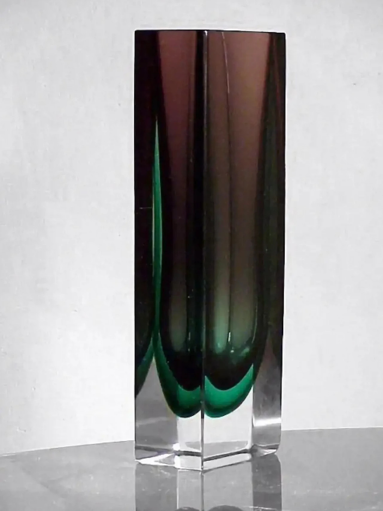 Submerged glass vase by Flavio Poli for Seguso, 1960s 6