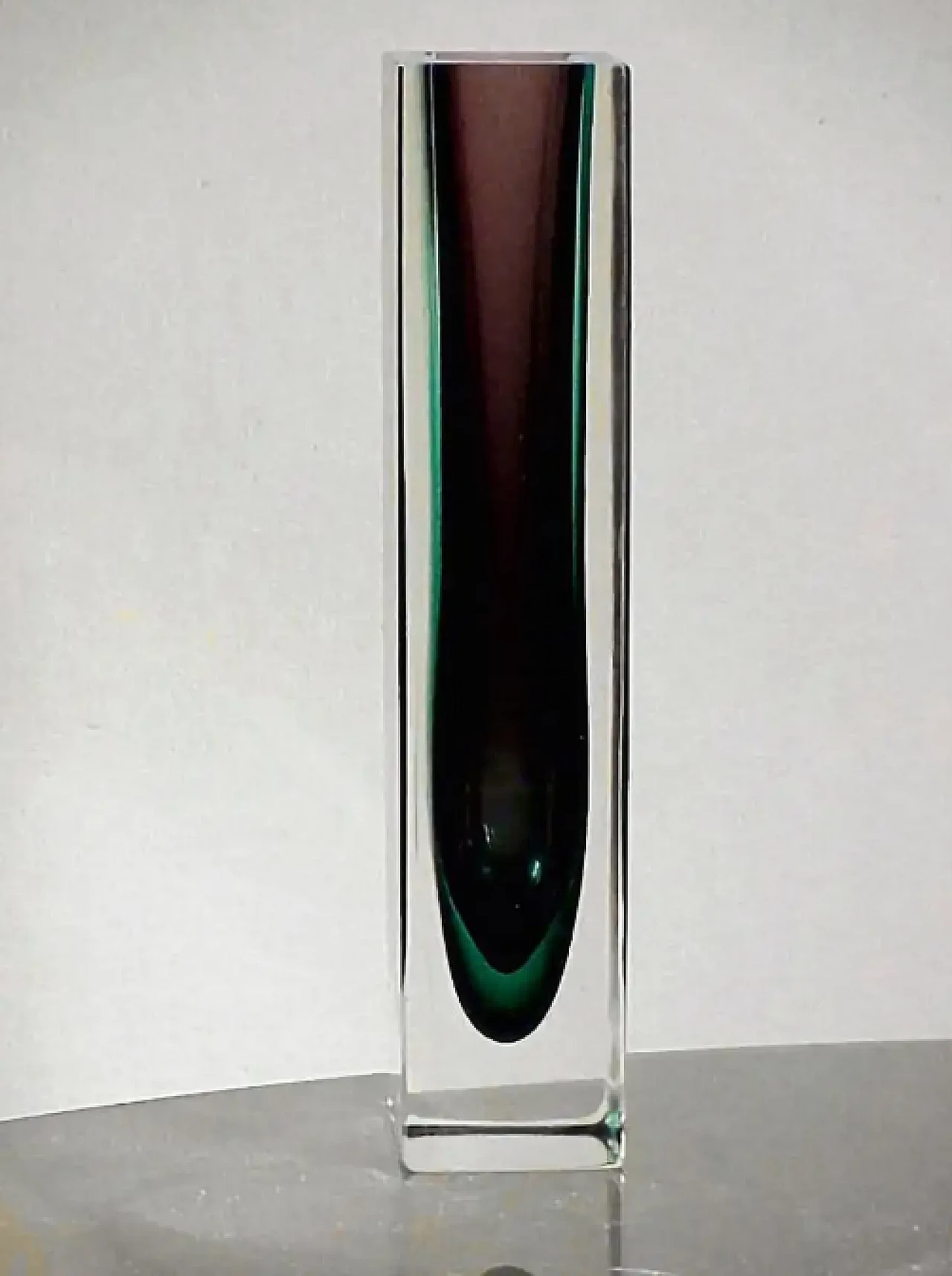 Submerged glass vase by Flavio Poli for Seguso, 1960s 7