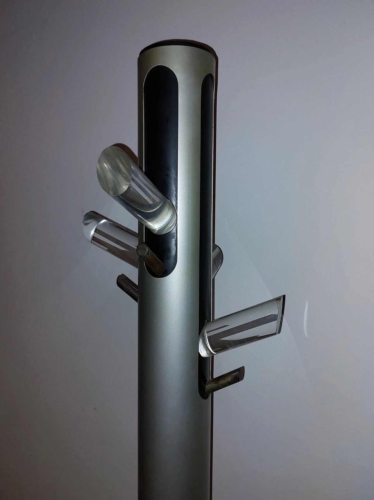 Iron and acrylic coat rack, 1970s 3