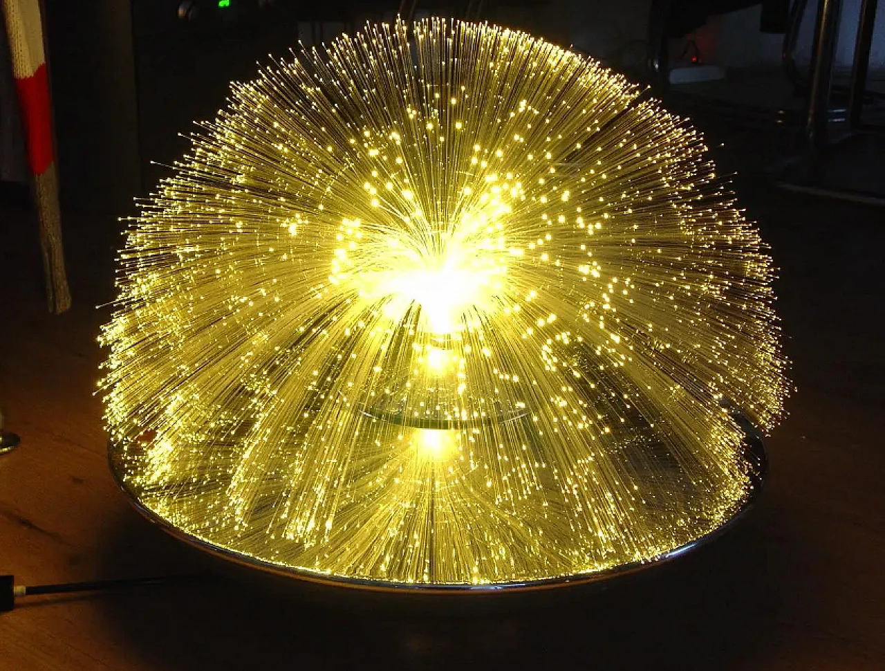 Metal fibre optic lamp, 1970s 6