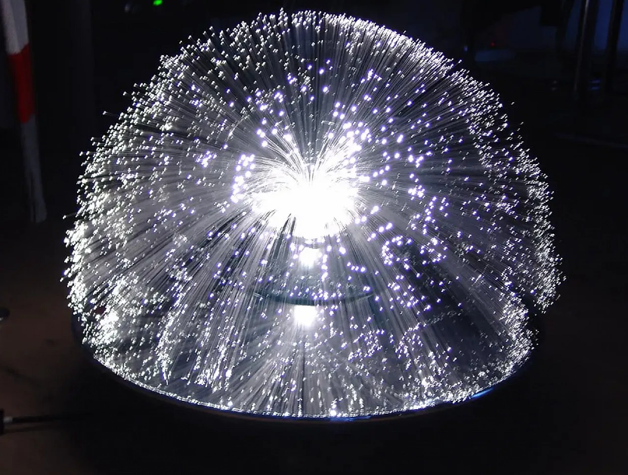 Metal fibre optic lamp, 1970s 7