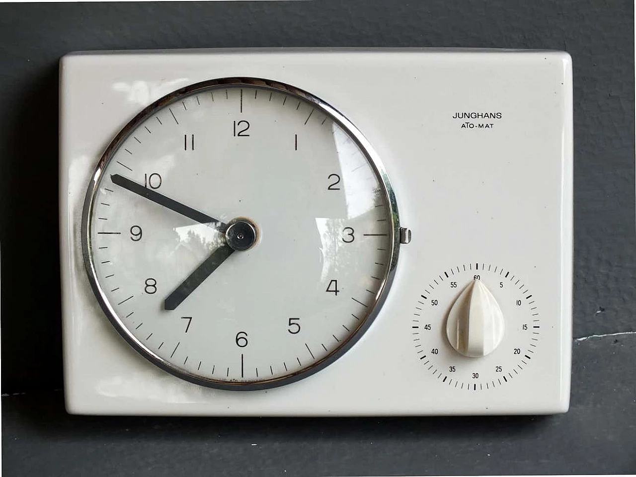 Ato-Mat wall clock by Max Bill for Junghans, 1960s 2