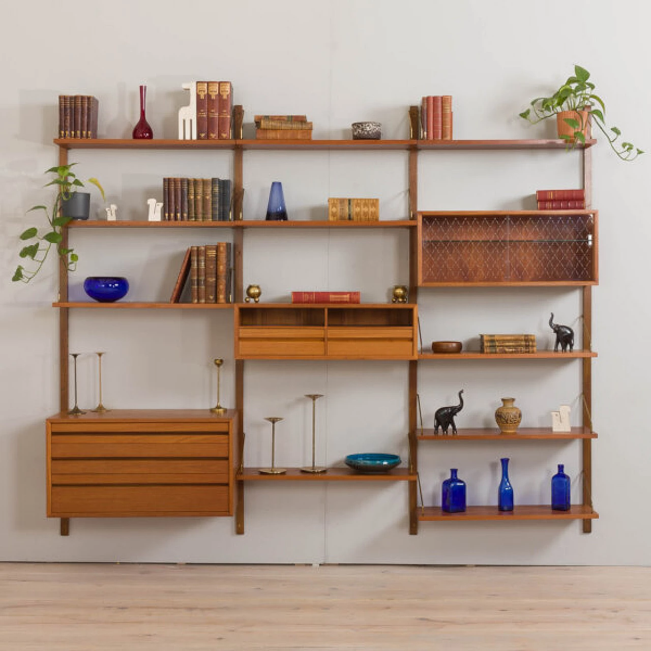 Danish teak sectional bookcase by P. Cadovius, 1960s 1