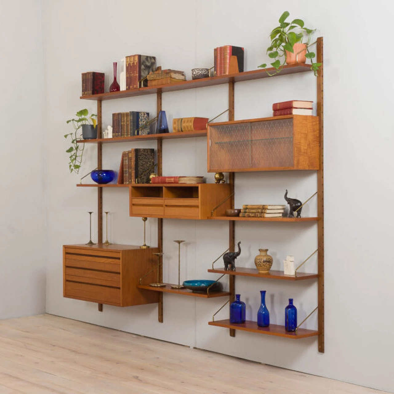 Danish teak sectional bookcase by P. Cadovius, 1960s 2