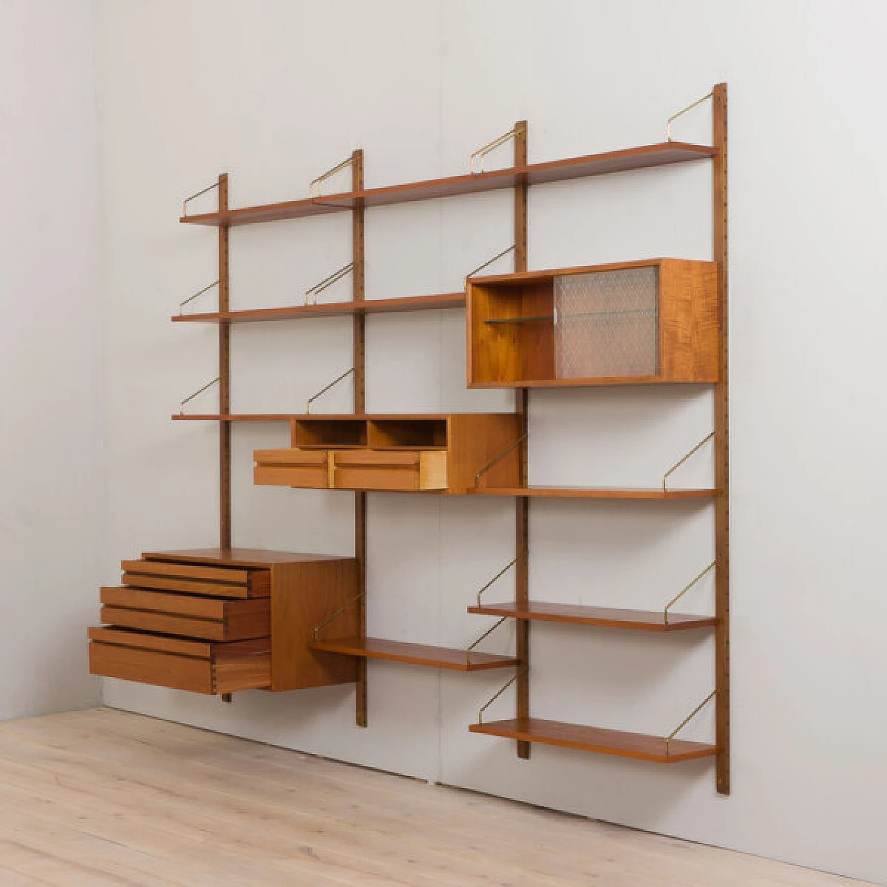 Danish teak sectional bookcase by P. Cadovius, 1960s 4