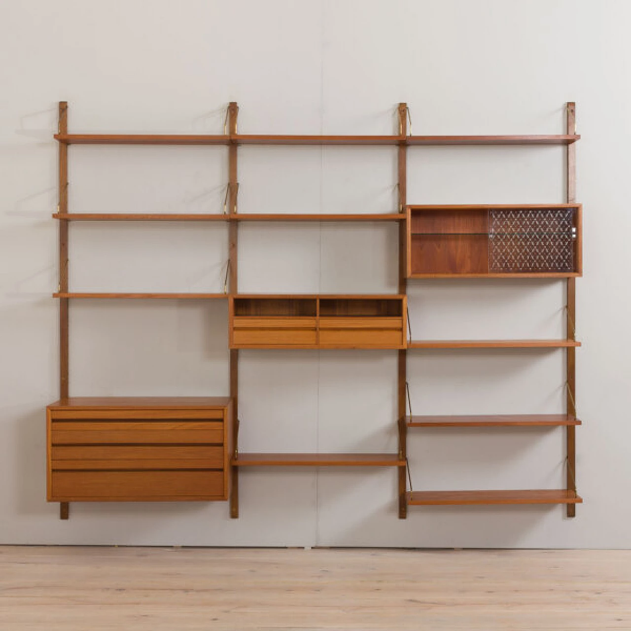 Danish teak sectional bookcase by P. Cadovius, 1960s 5