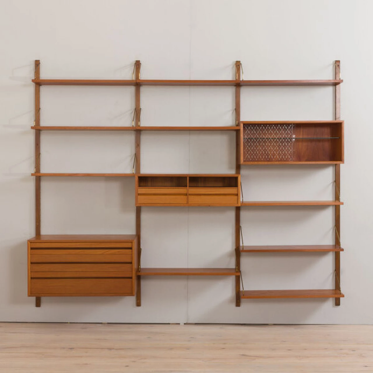 Danish teak sectional bookcase by P. Cadovius, 1960s 6