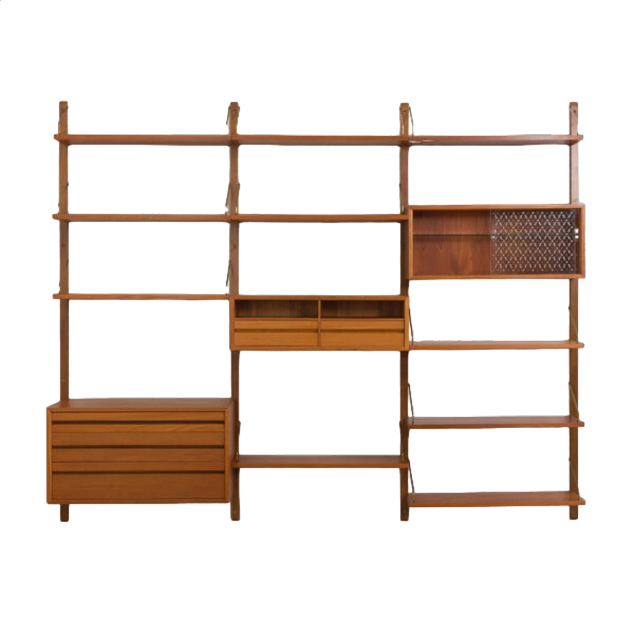 Danish teak sectional bookcase by P. Cadovius, 1960s 23