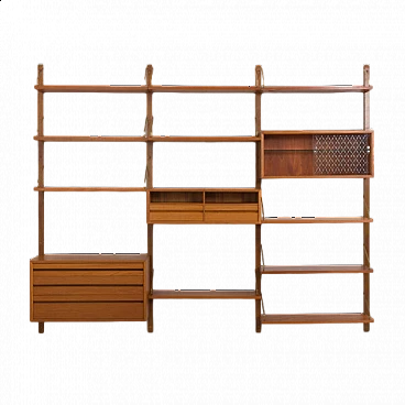 Danish teak sectional bookcase by P. Cadovius, 1960s