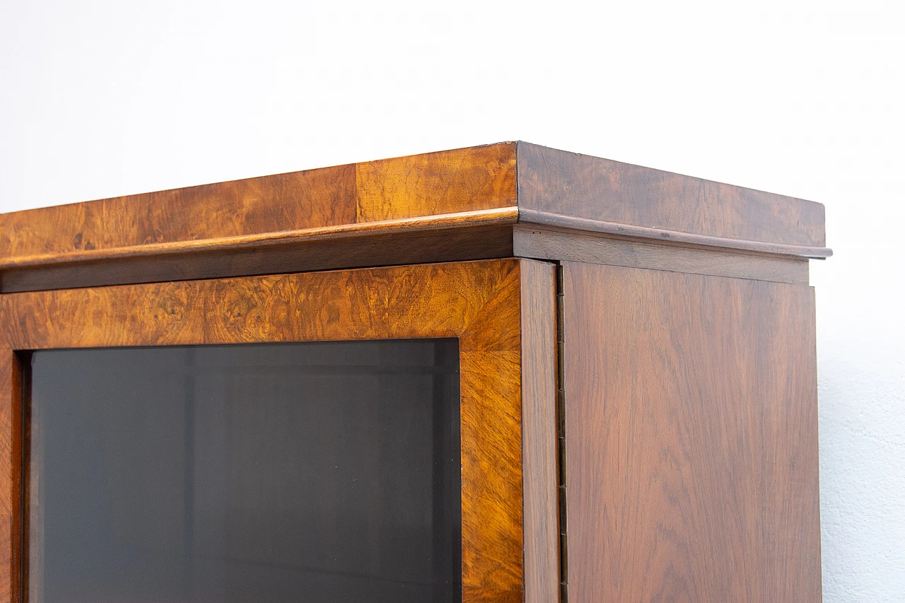 Walnut Art Deco bookcase, 1930s 5