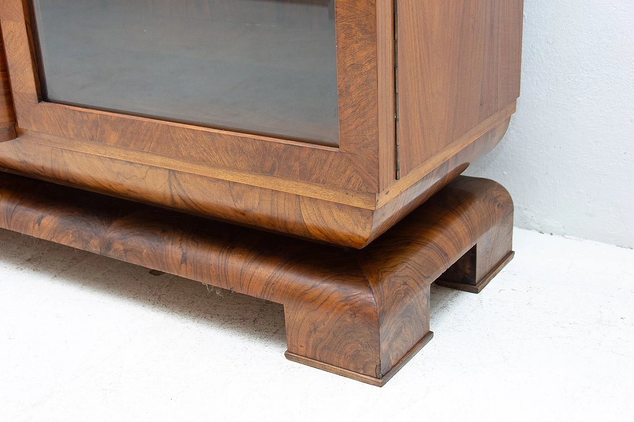 Walnut Art Deco bookcase, 1930s 6