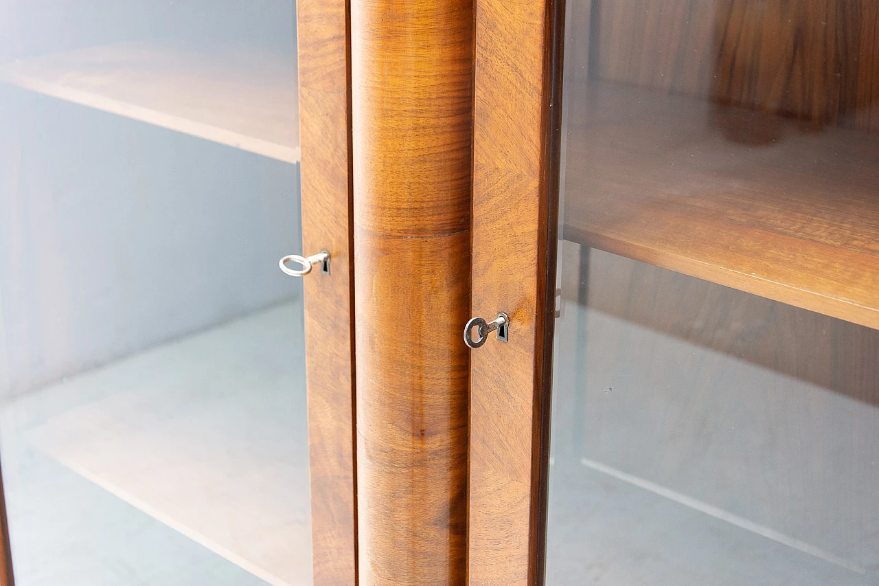 Walnut Art Deco bookcase, 1930s 7