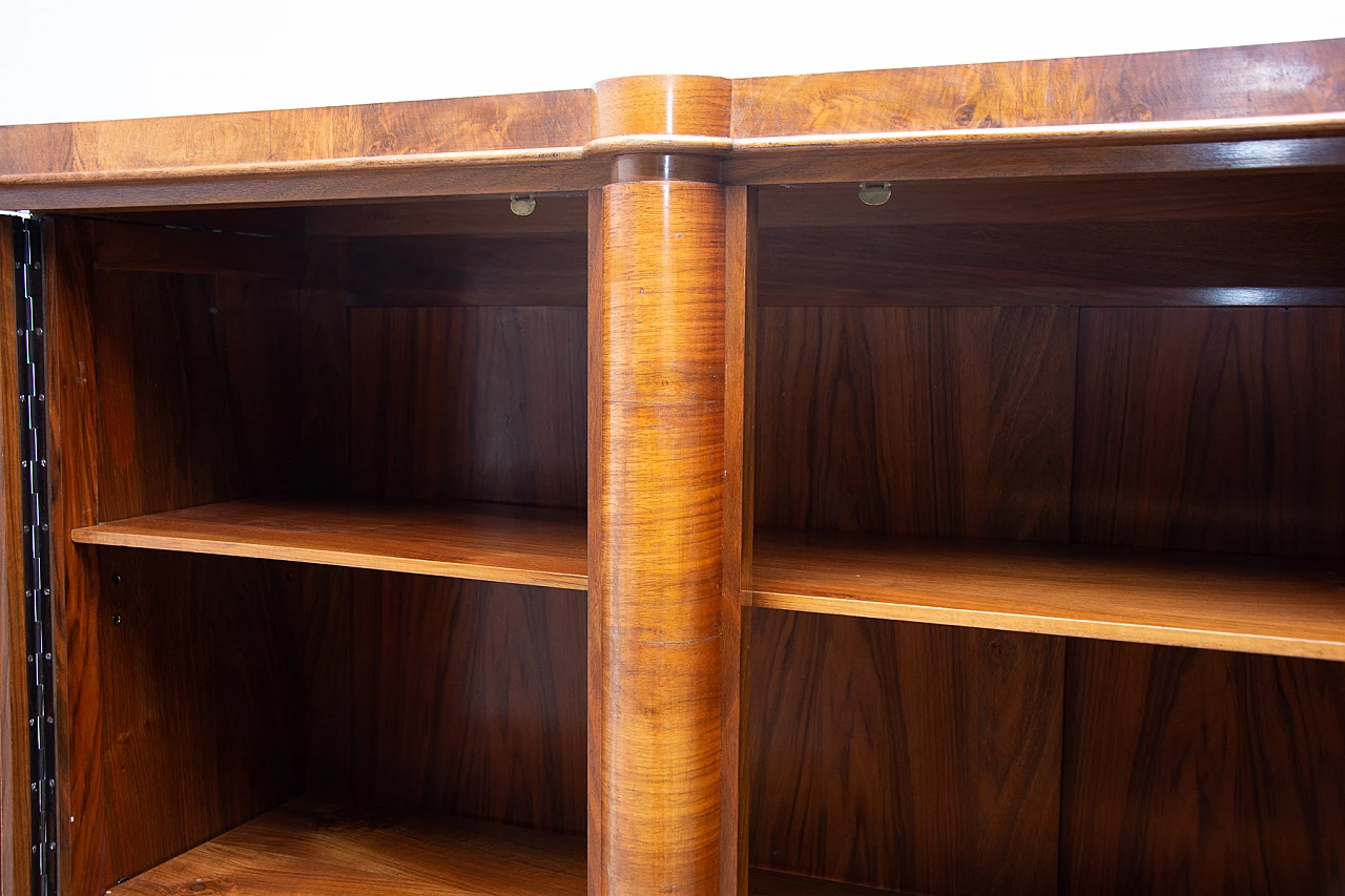 Walnut Art Deco bookcase, 1930s 10