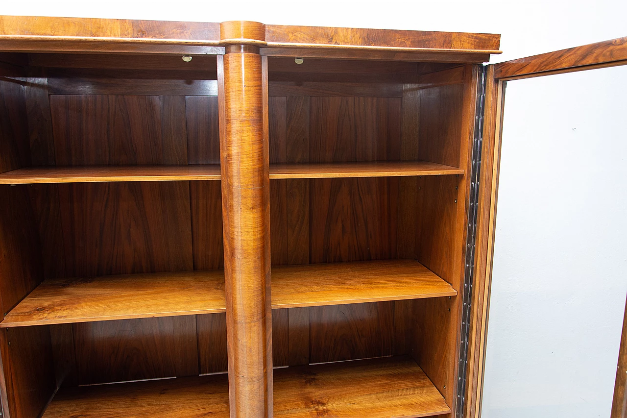 Walnut Art Deco bookcase, 1930s 13