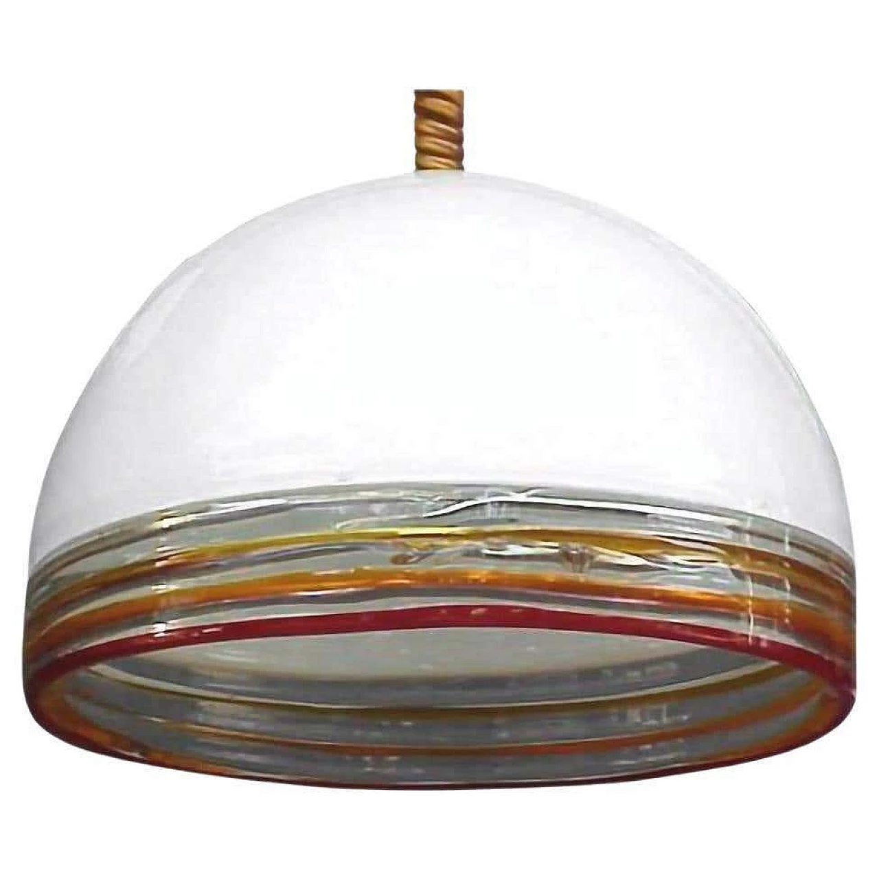 Lampada da soffitto Febo in vetro di Robert Pamio per Leucos, anni '70 1