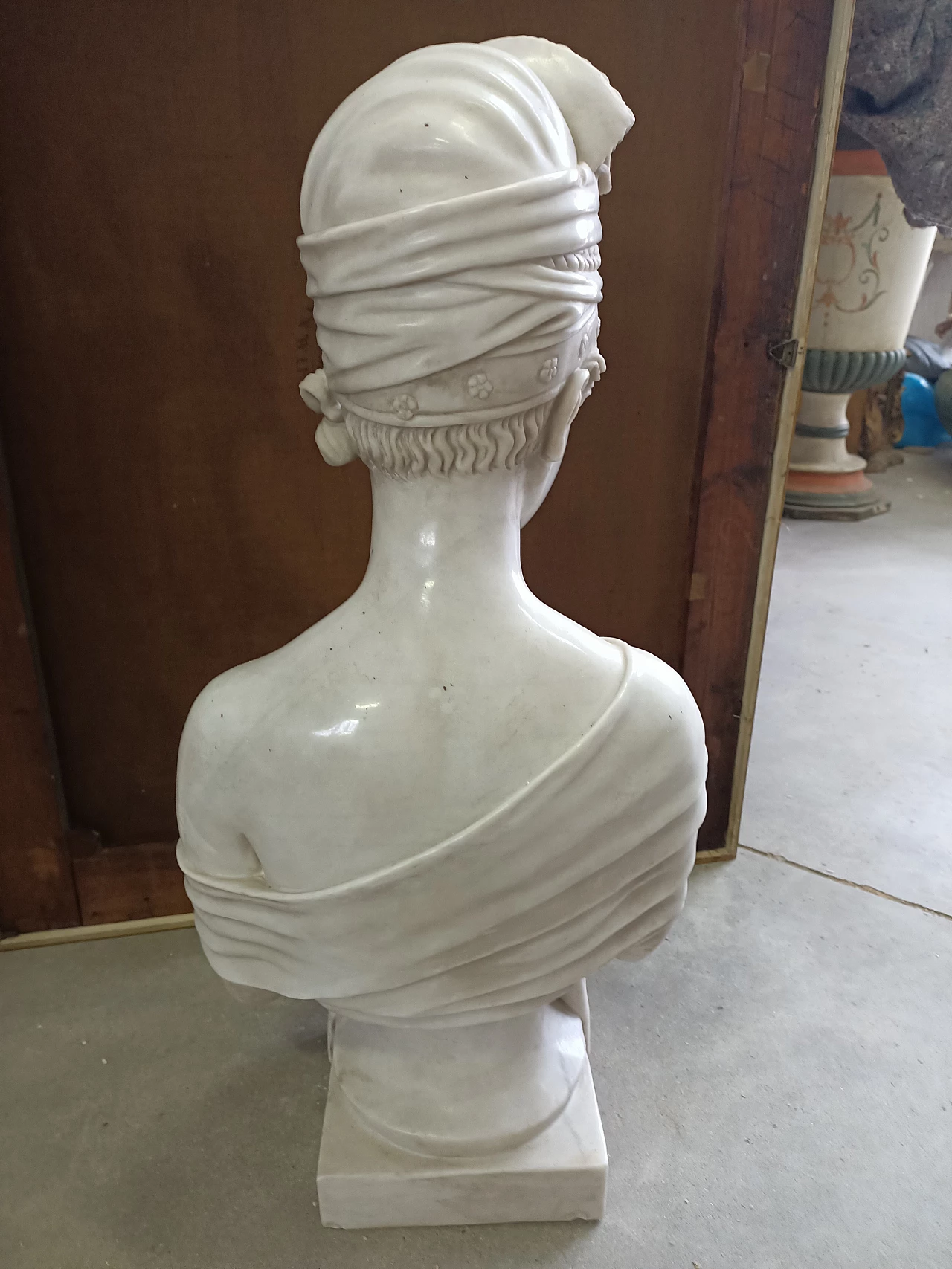 Carrara marble Juliette Récamier sculpture, 1950s 4