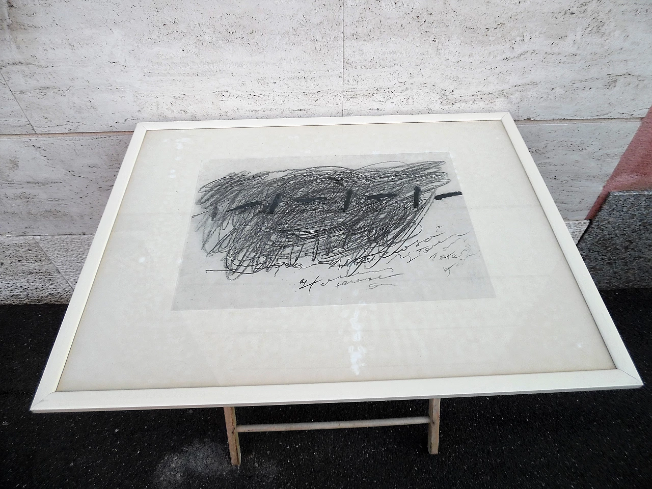 Antoni Tàpies, abstract composition, screen print 1