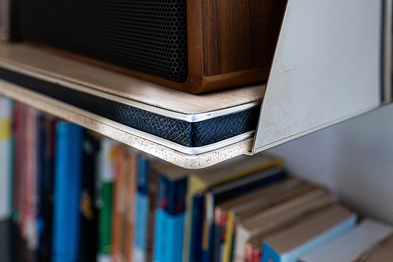 Modular wooden bookcase attributed to Umberto Mascagni, 1960s 7