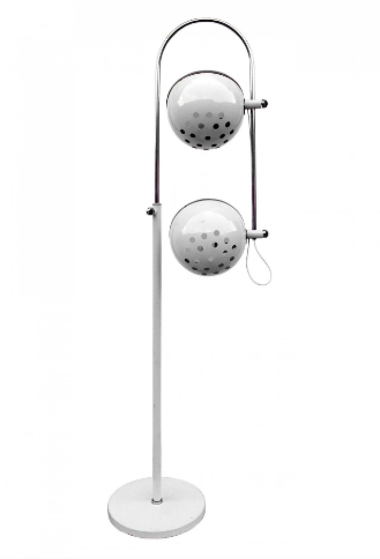 Two-light metal floor lamp by Stilux, 1970s 3