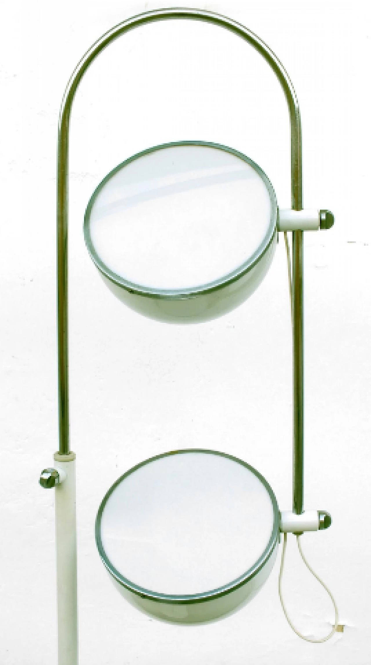 Two-light metal floor lamp by Stilux, 1970s 4