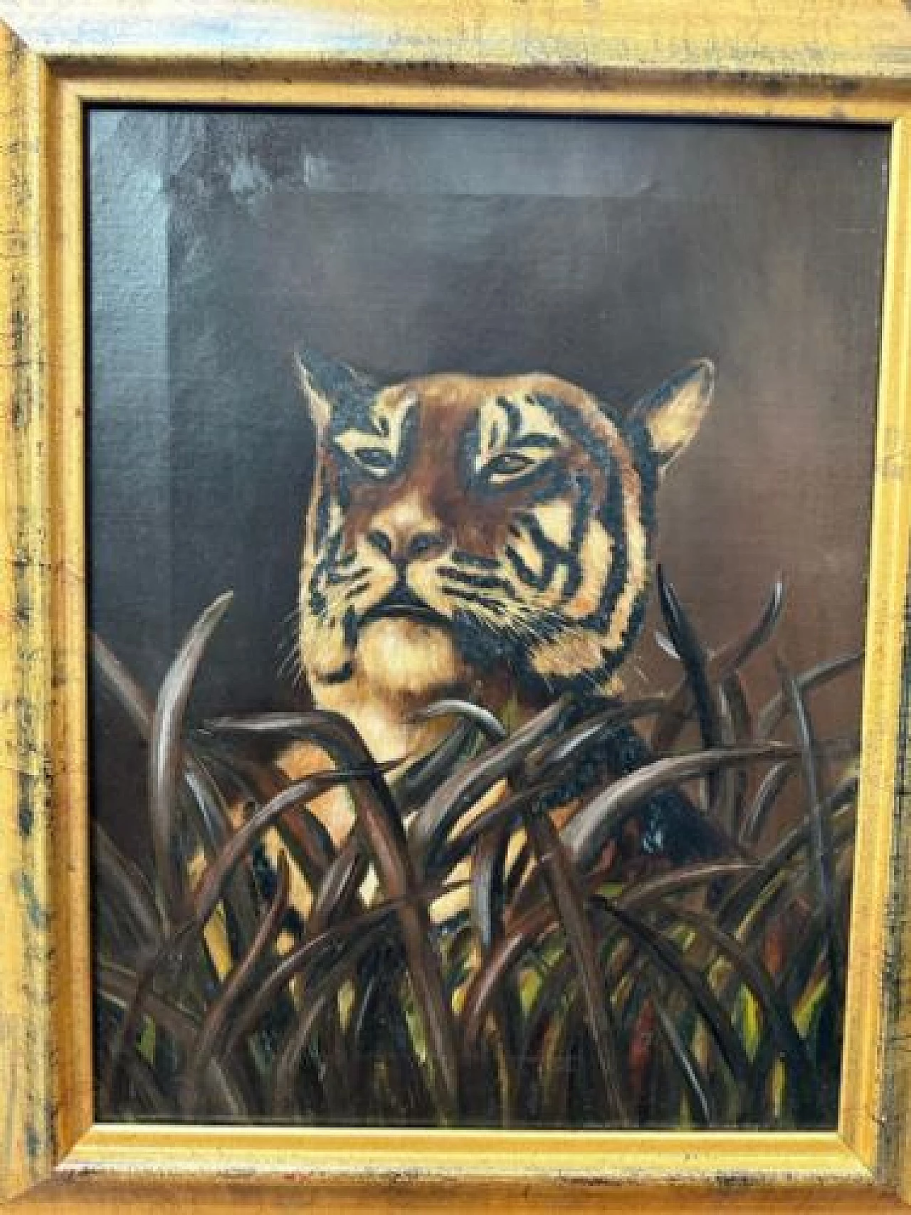 Tiger, oil painting on canvas, early 20th century 2