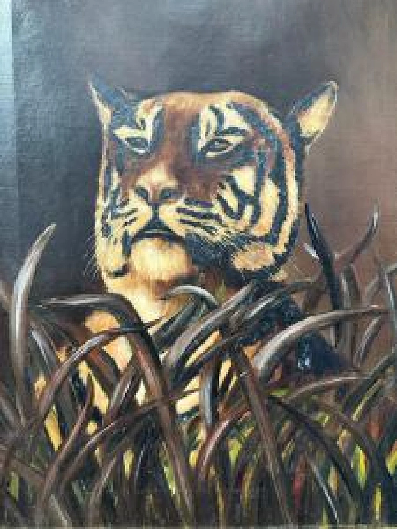 Tiger, oil painting on canvas, early 20th century 3