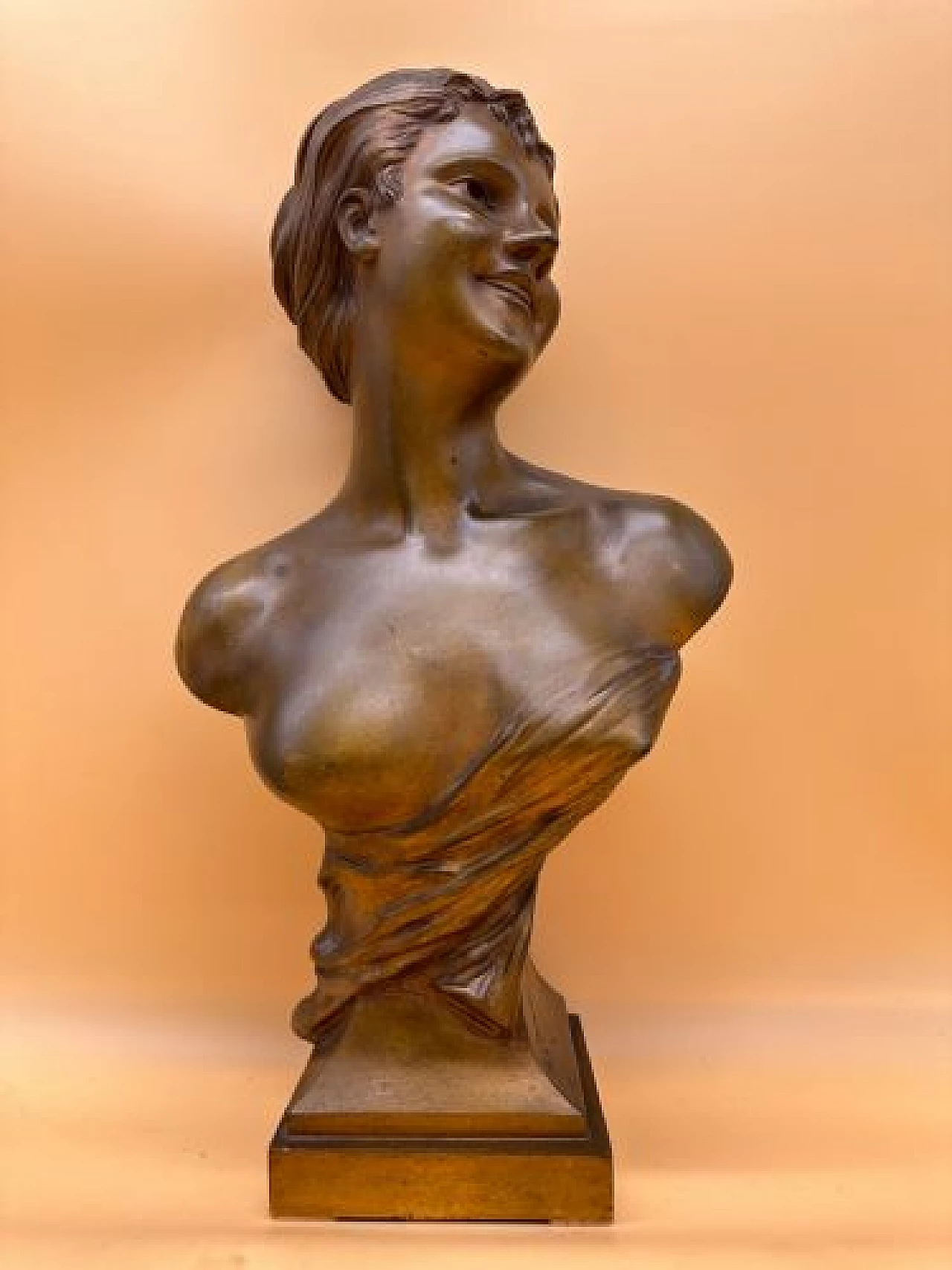 Alexandre Charpentier, female bust, bronze sculpture 5