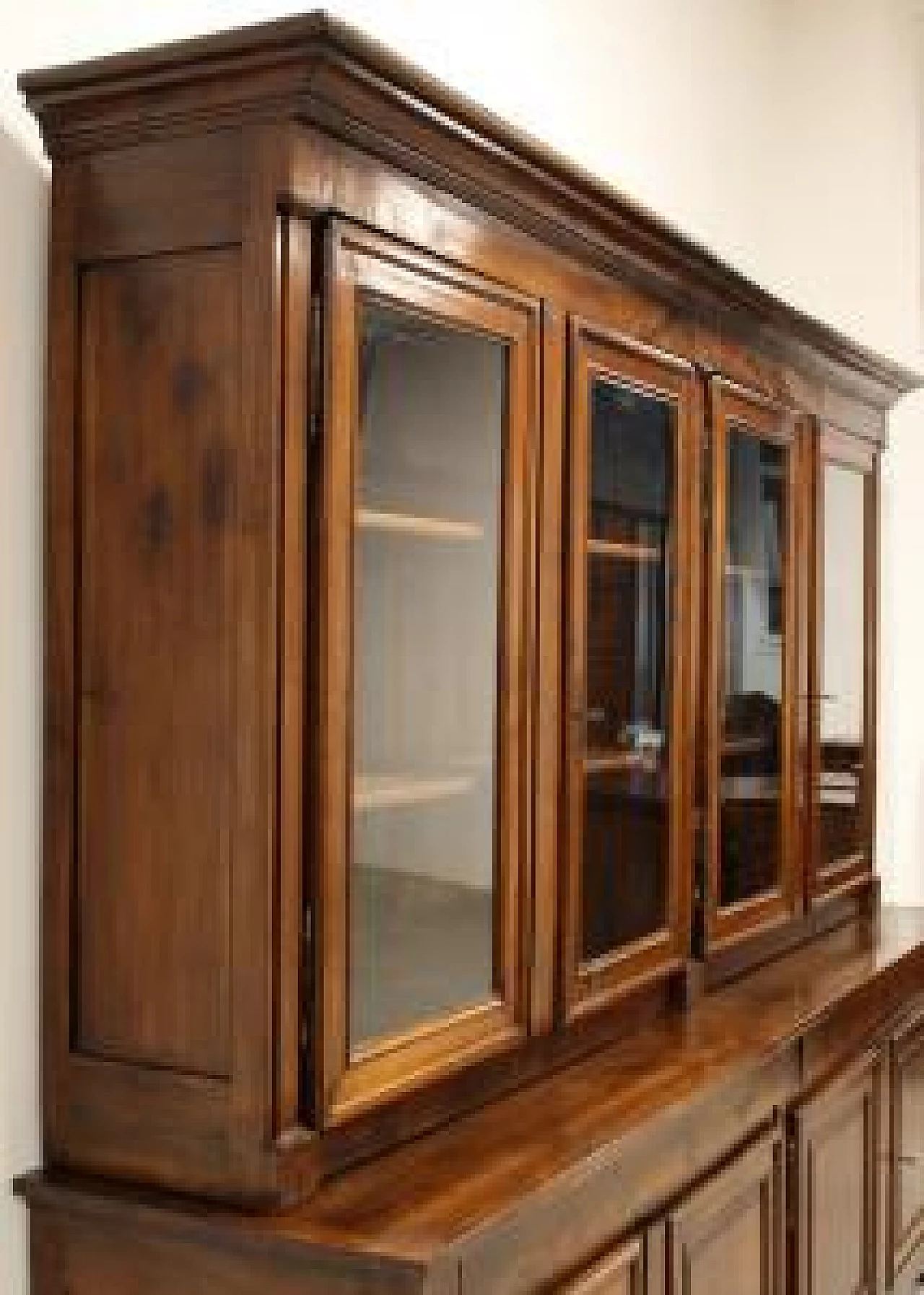 8-door Empire walnut bookcase, early 19th century 1