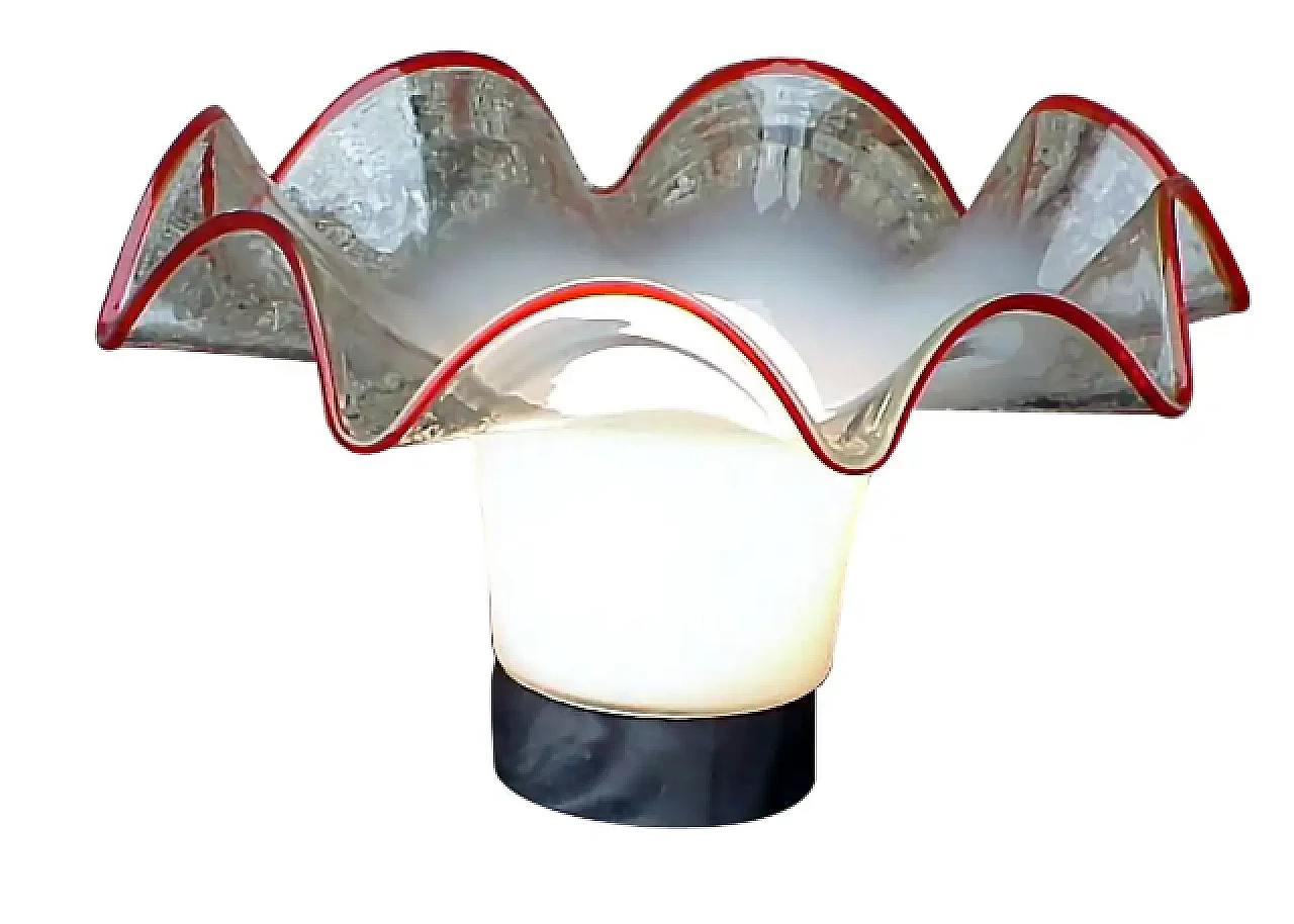 Milky glass lamp by Vistosi, 1970s 1