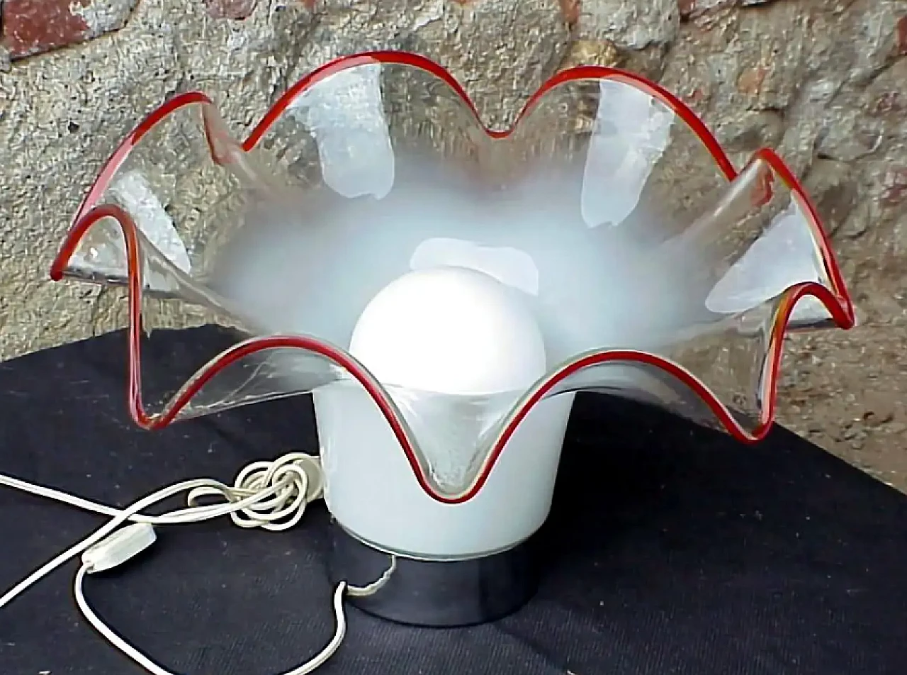 Milky glass lamp by Vistosi, 1970s 2