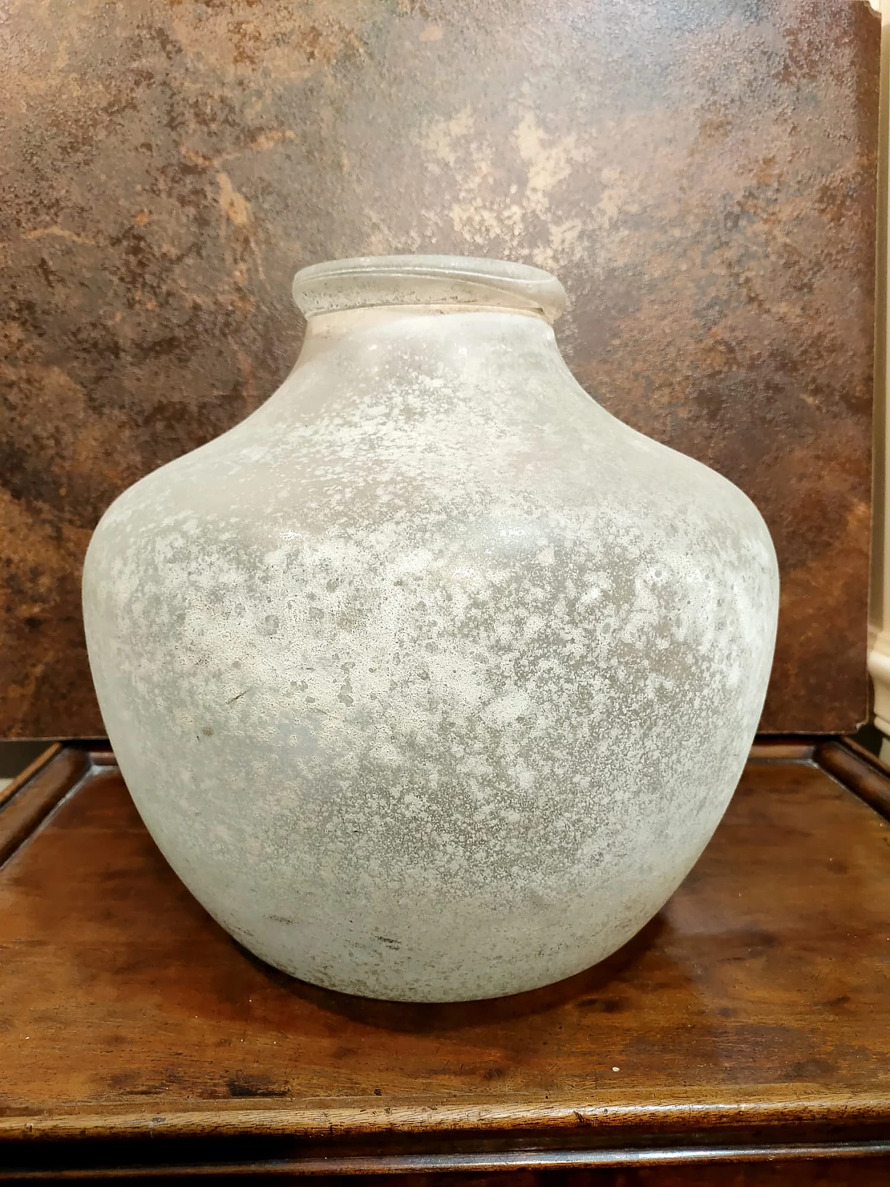 Glass Scavo vase by Seguso, 1980s 2