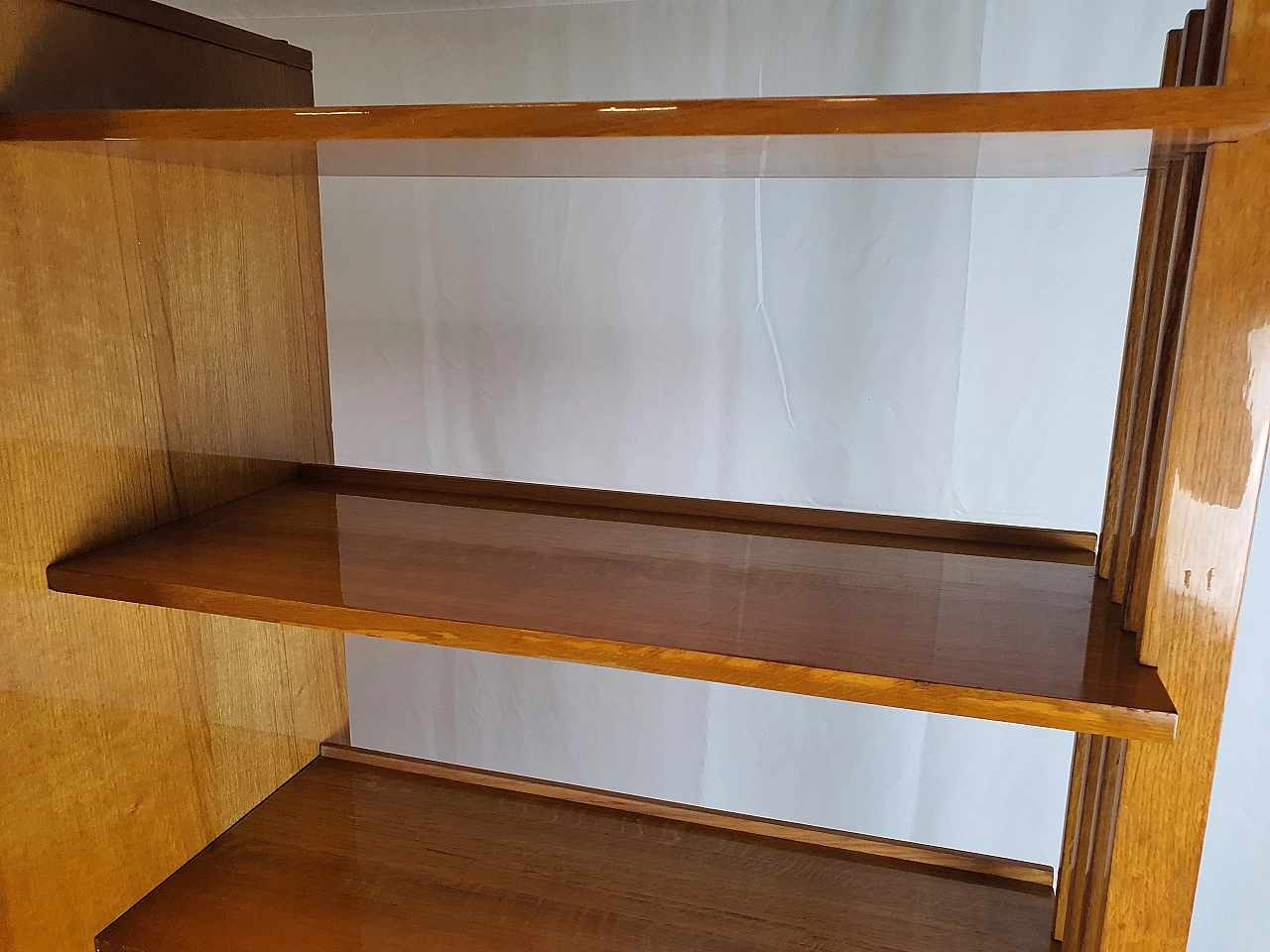 Beech wardrobe with bookcase, 1950s 20