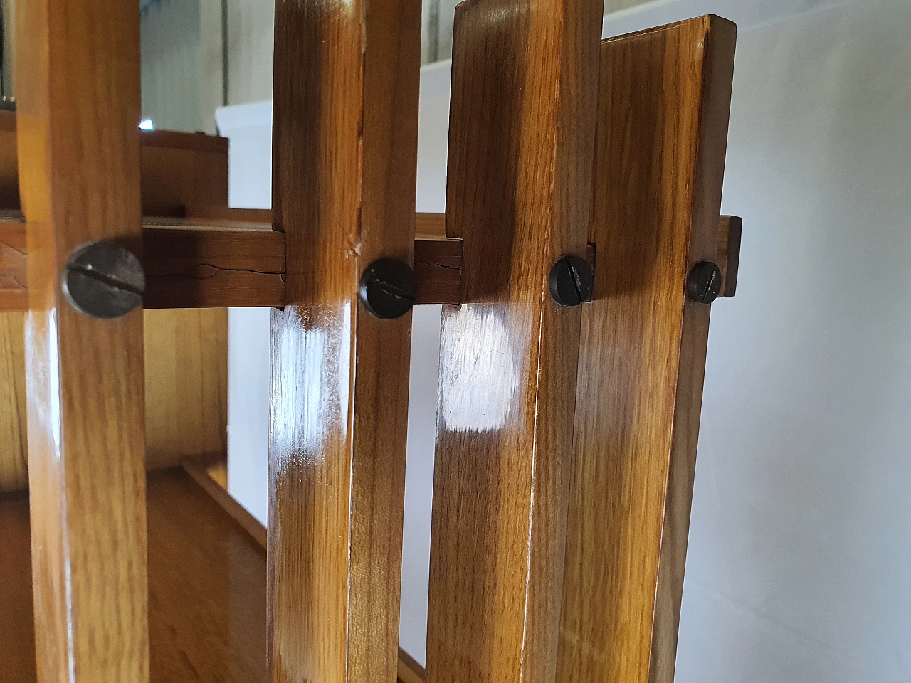 Beech wardrobe with bookcase, 1950s 26