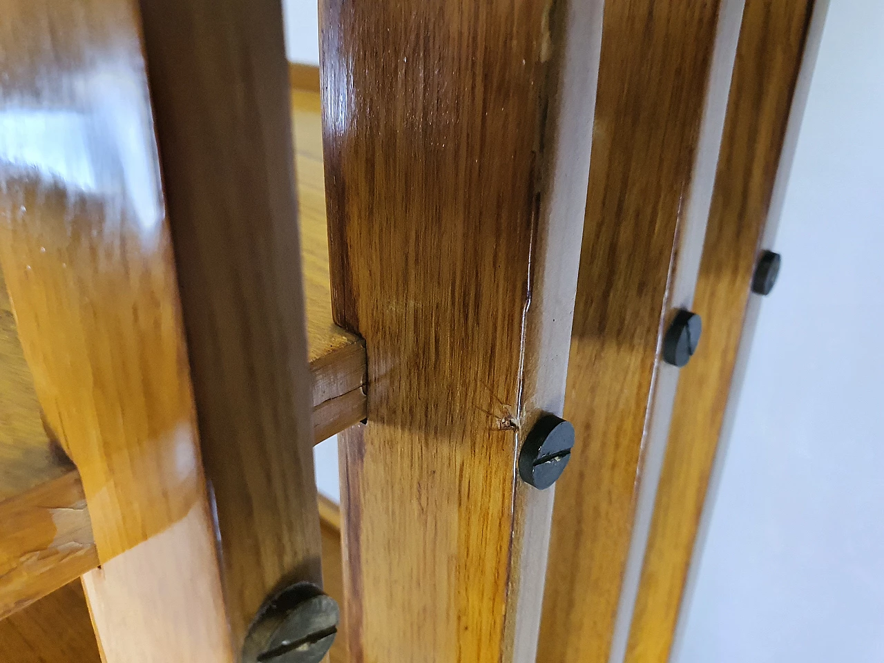 Beech wardrobe with bookcase, 1950s 27