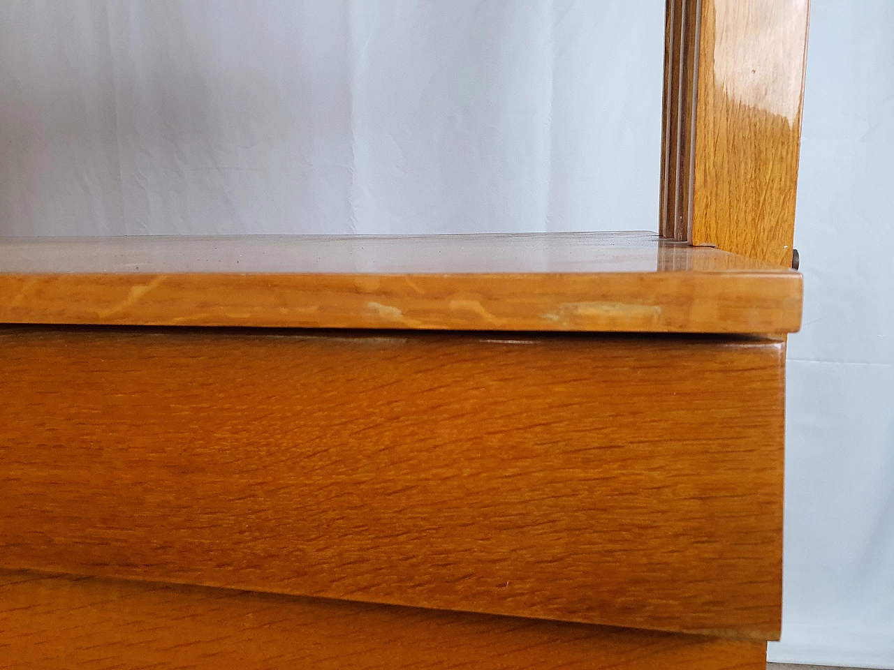 Beech wardrobe with bookcase, 1950s 31