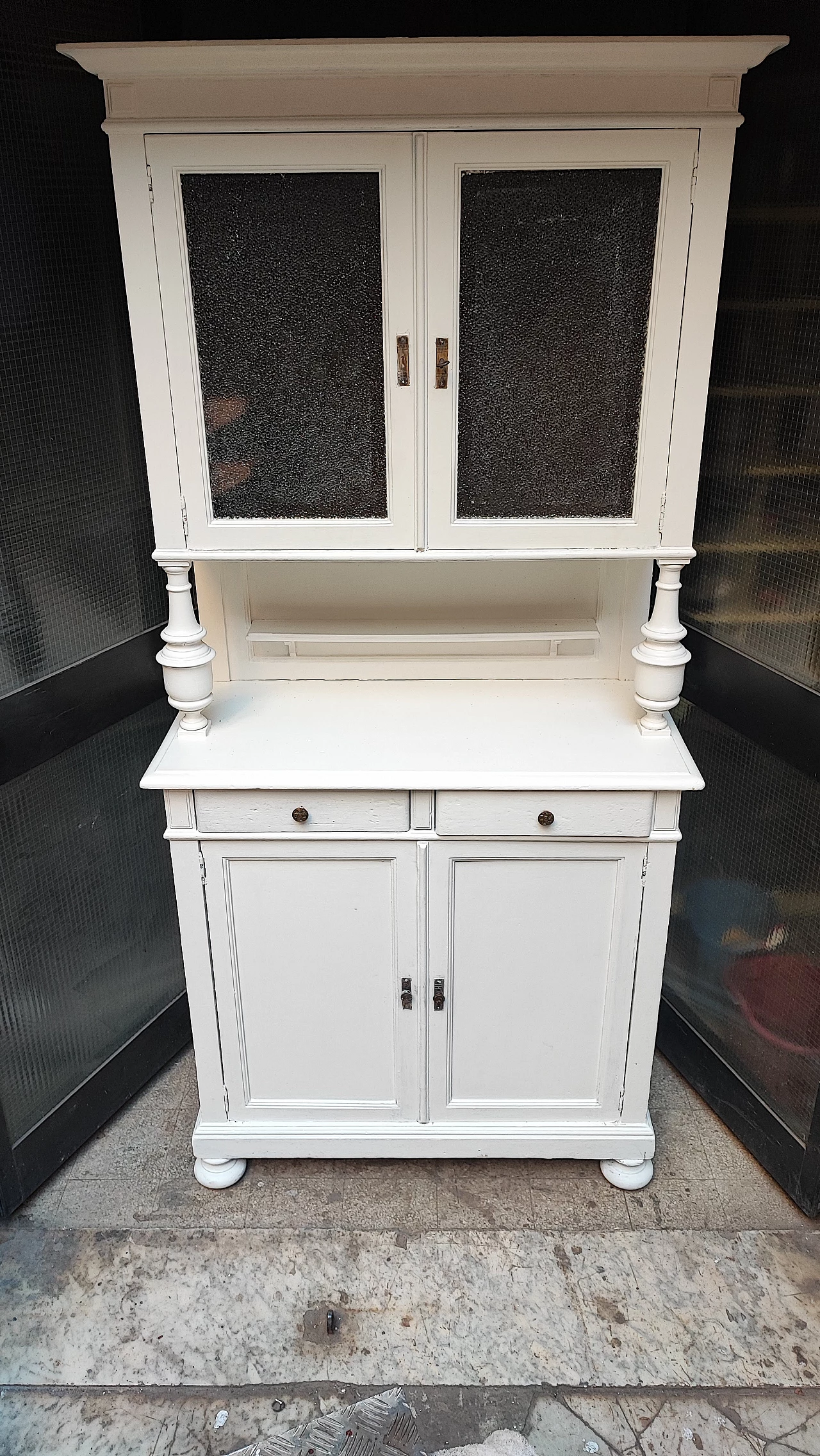 Credenza in legno verniciato bianco, anni '50 2