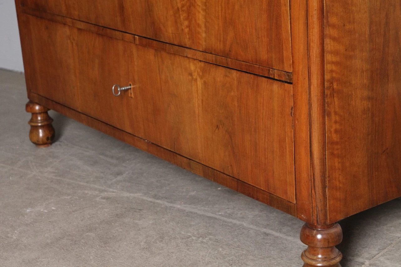 Direttorio walnut panelled dresser with three drawers, early 19th century 5