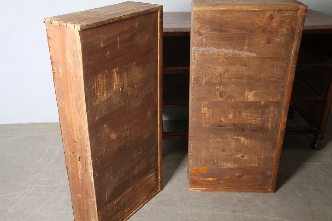 Direttorio walnut panelled dresser with three drawers, early 19th century 11