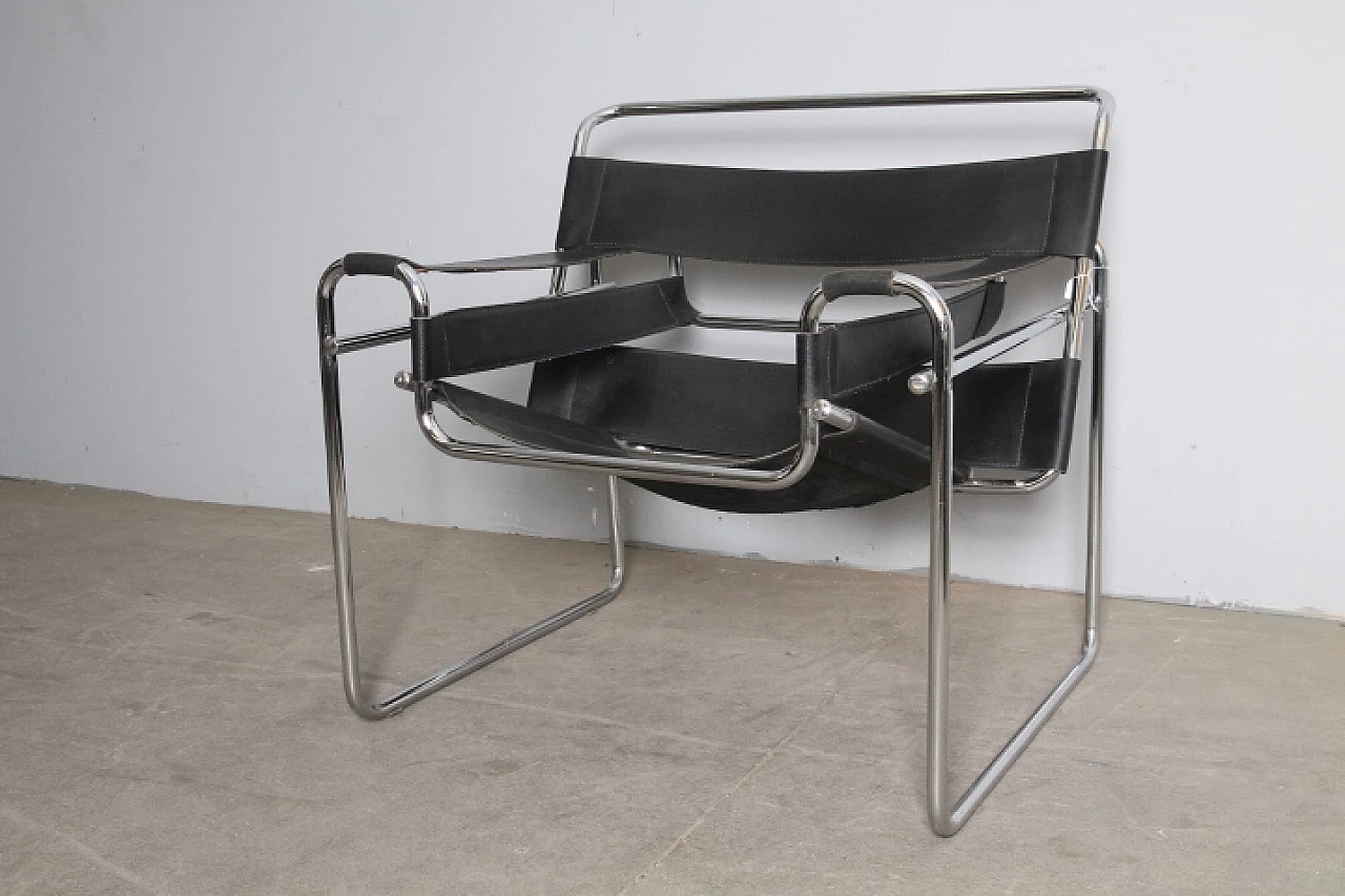 Leather and metal armchair in the style of Marcel Breuer, 1970s 1