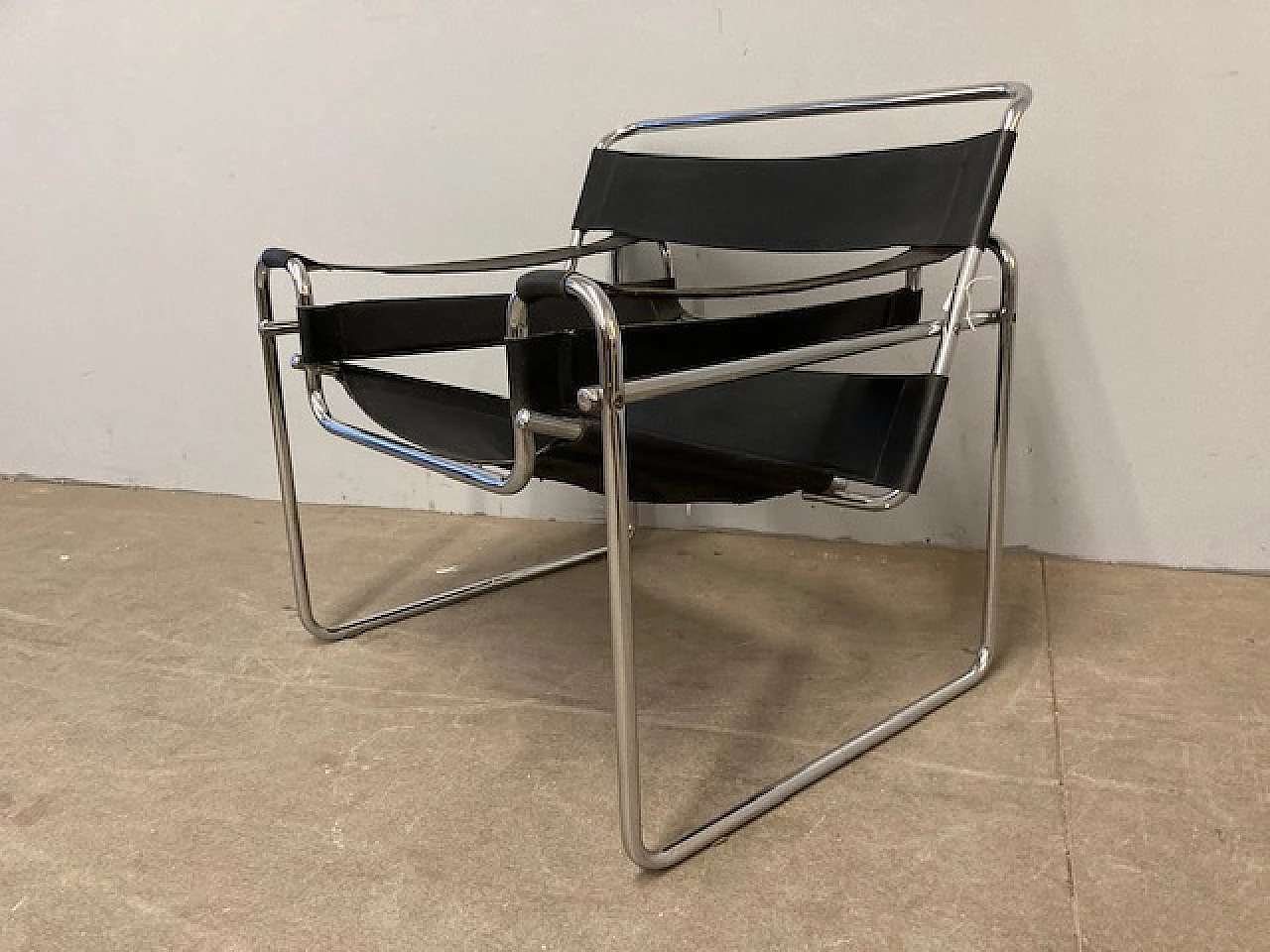 Leather and metal armchair in the style of Marcel Breuer, 1970s 9