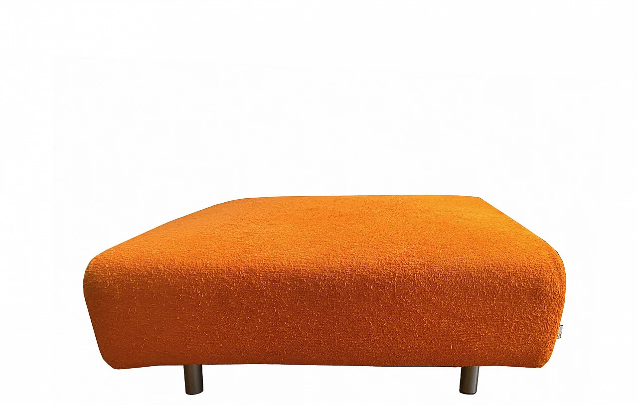 Orange fabric pouf by Edra, 1970s 1