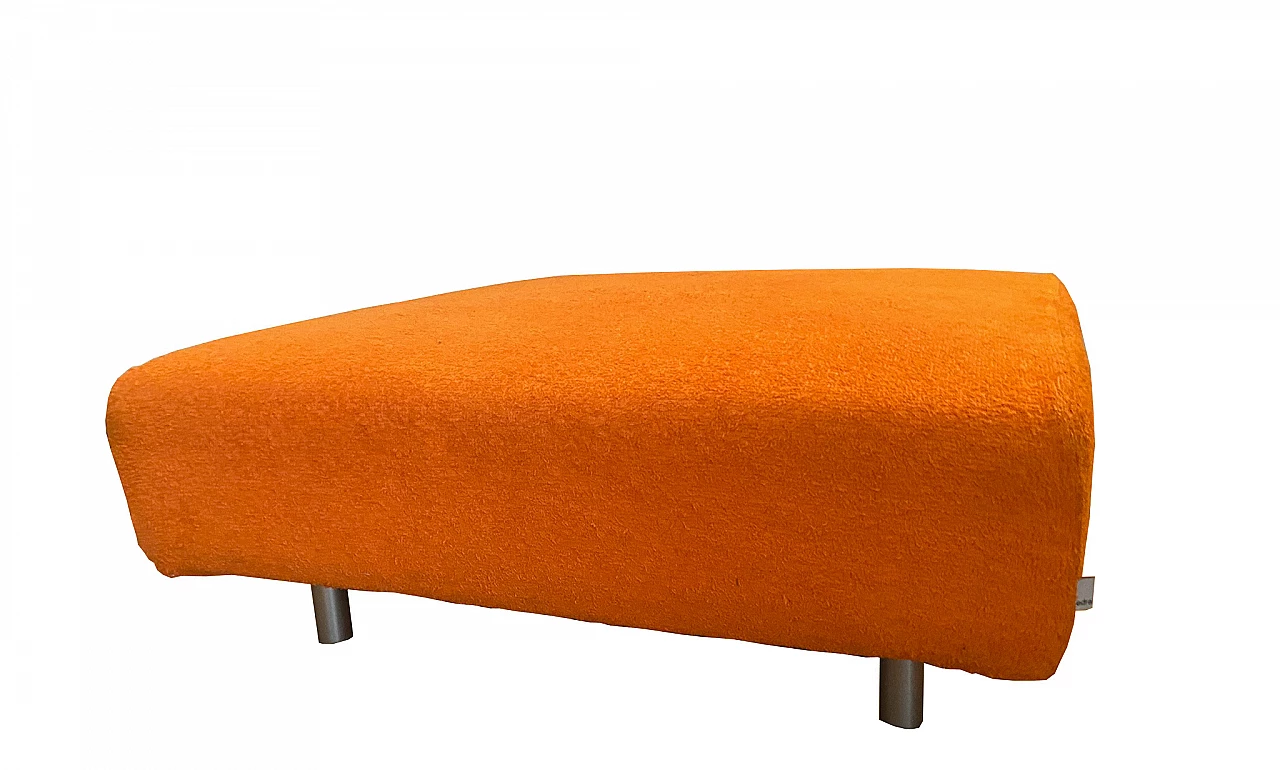 Orange fabric pouf by Edra, 1970s 3