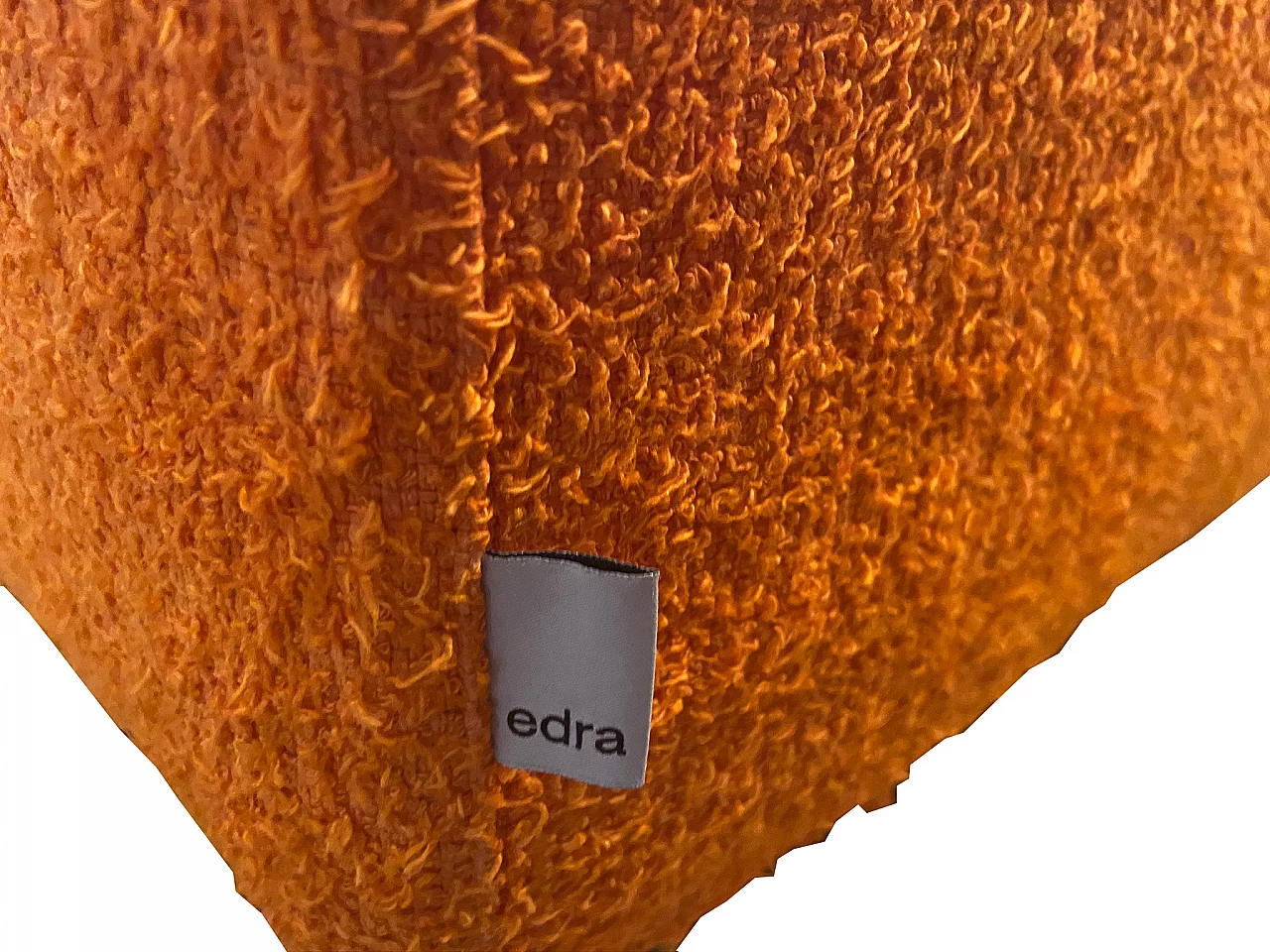 Orange fabric pouf by Edra, 1970s 5