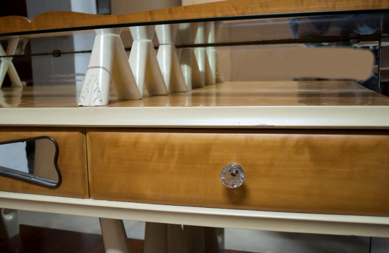 Console with mirror attributed to Osvaldo Borsani, 1950s 9