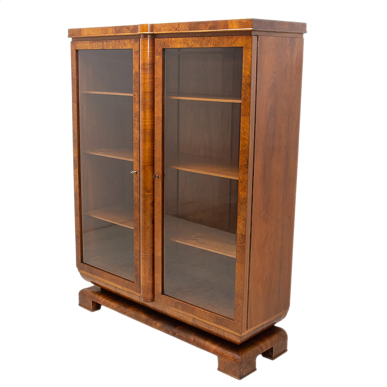 Walnut Art Deco bookcase, 1930s 20