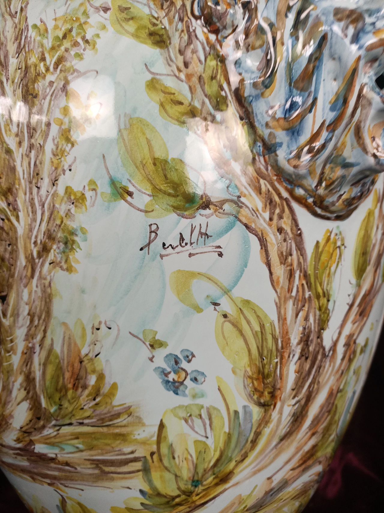 Vecchia Bassano ceramic vase, early 20th century 3