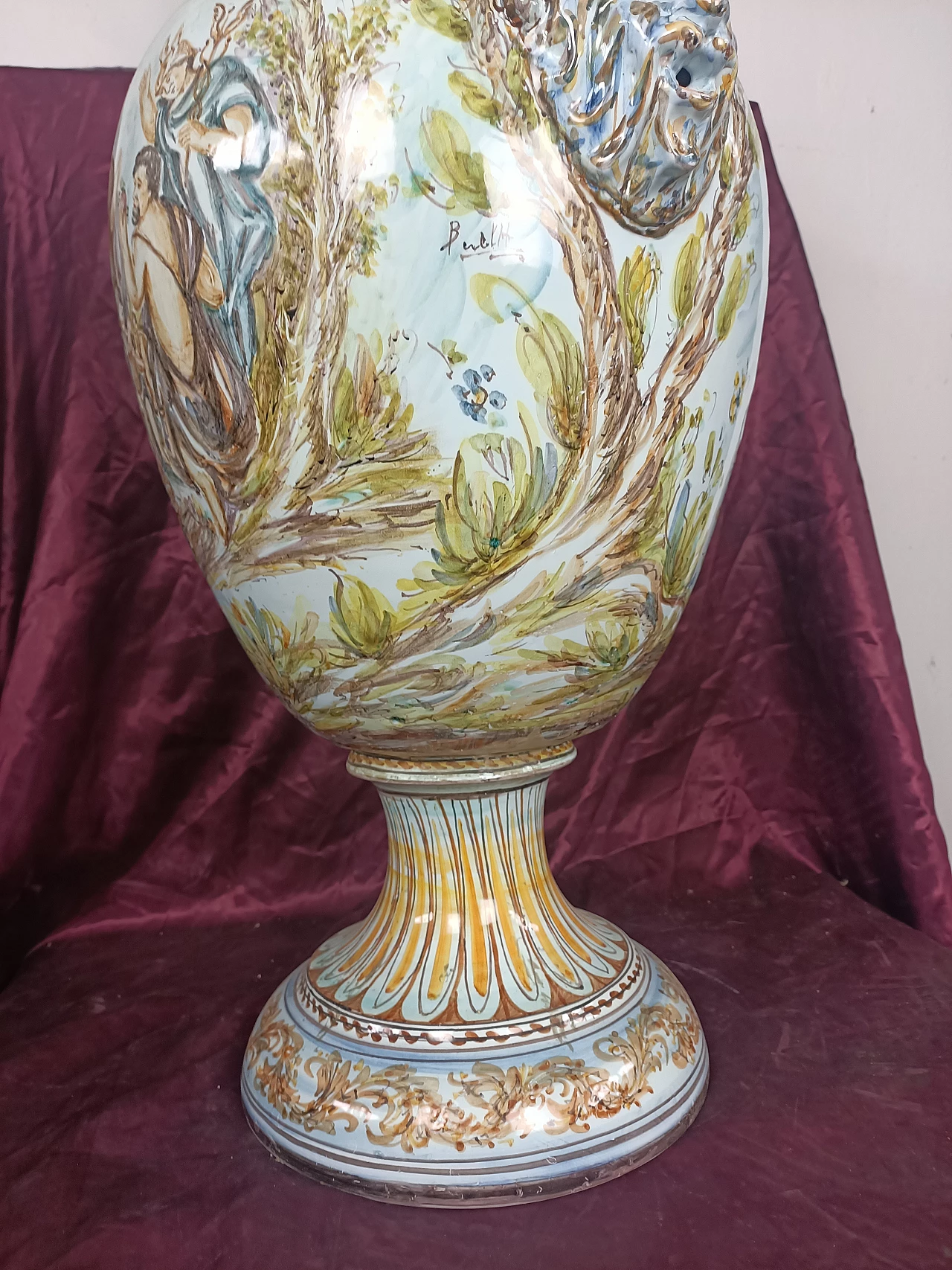 Vecchia Bassano ceramic vase, early 20th century 6