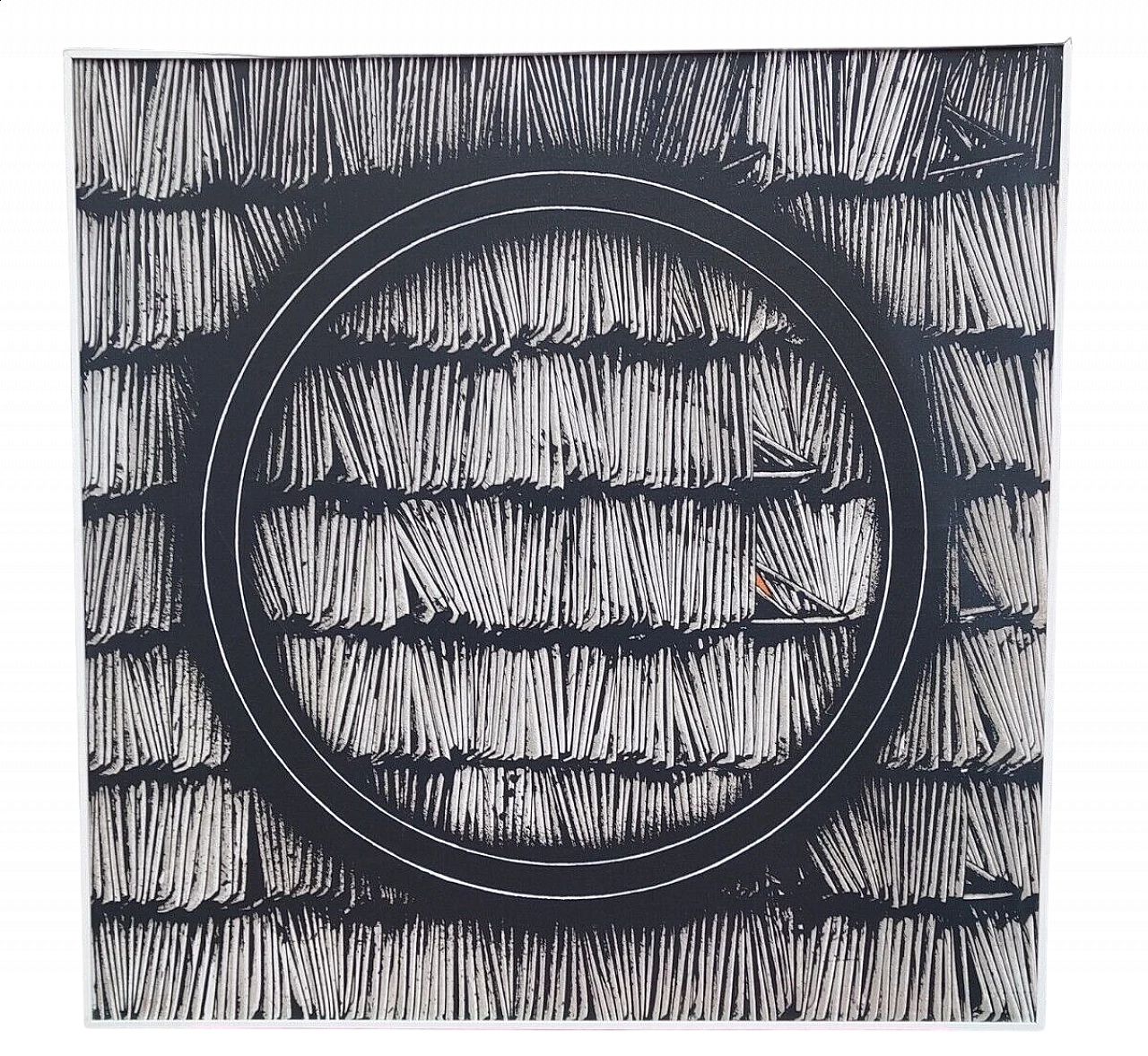 Emilio Scanavino, Texture with circle, screen print on canvas, 1973 6